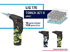 ZENGA TORCH LIGHTER ARMY LIG17E (16PK) GAS REFILLABLE POWERFULL BLOW TORCH LIGHTERS WHOLESALE