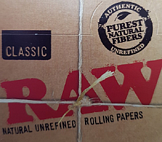 Raw Classic King Size Slim Natural Unrefined Rolling Papers Smoking Tobacco