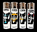 Clipper super lighter gas refillable collectable,set of 4 x 2 =8 great lighters