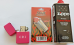 Pink Oil Lighter + flint kit with wick  Cigarette Lighter Refill Fluid 125ml