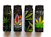 4xLarge electronic slim line gas refillable leaf lighters collectable