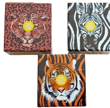 Aztec cigarette box 30s quality hinged push to open Animal design set of 3