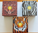 Aztec cigarette box 30s quality hinged push to open Animal design set of 3