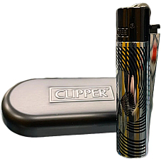 Clipper Metal Lighter Normal Flame With Gift Box,  Chain design