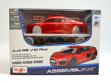 Maisto 1:24 Scale Assembly Line 2016 Audi R8 V 10 Plus Diecast Model Car Kit