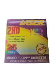 LASER MICRO FLOPPY DISK 25 DISKS, BRAND NEW & SEALED IN BOX pc formatted