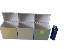 Aztec cigarette box 40s quality hinged push to open metallic design set of 3