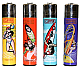 4 X Clipper Lighters. set of 4 Lighters  comes with a tube of 6 Clipper flints