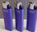 Clipper micro  gas refillable lighters set of 4 CRYSTAL& 3 METALLIC CLIPPER Purp