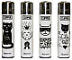 4 X Clipper Lighters. set of 4 Lighters  comes with a tube of 6 Clipper flints