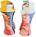 Lady refillable large lighters adjustable flame x 2 BUY 2 LOTS AND GET 1 LOT FR