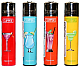 4 X Clipper Lighters. set of 4 Lighters  comes with a tube of 6 Clipper flints