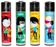 Clipper gas collectable set of 4  Teenagers comes with a tube of flints