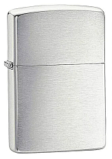 New ZIPPO Windproof Lighter 200 Brushed Finish Chrome Silver 90200 AU Genuine