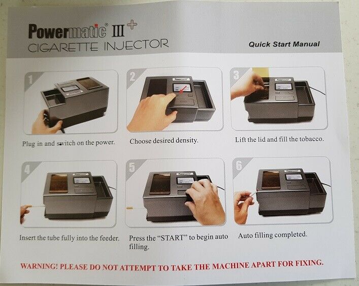 Powermatic3+ Cigarette Injector Machine Australian version latest technology